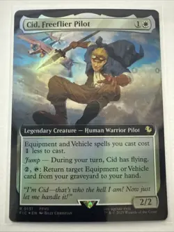 MTG Cid, Freeflier Pilot 0131 Foil (Extended Art) Final Fantasy Comndr NM FIC - Image 1