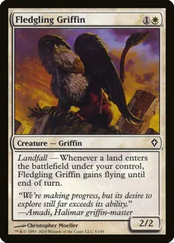 X 1 Fledgling Griffin NM Worldwake 005 MTG Magic The Gathering - Image 1