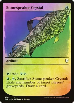 NM Showcase Foil Stonespeaker Crystal, MTG, Baldur's Gate, Magic, 450 - Image 1