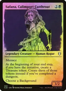 NM Showcase Foil Safana, Calimport Cutthroat, MTG, Baldur's Gate, Magic, 390 - Image 1