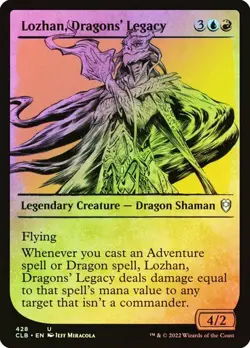 NM Showcase Foil Lozhan, Dragons' Legacy, MTG, Baldur's Gate, Magic, 428 - Image 1