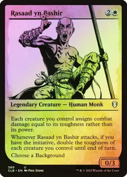 NM Showcase Foil Rasaad yn Bashir, MTG, Baldur's Gate, Magic, 380 - Image 1