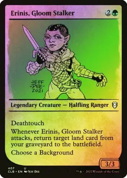 NM Showcase Foil Erinis, Gloom Stalker, MTG, Baldur's Gate, Magic, 407 - Image 1