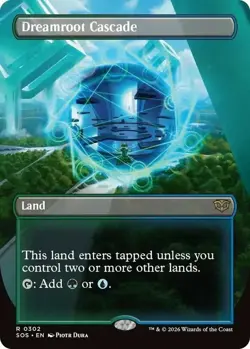 FOIL Dreamroot Cascade - Borderless - Secrets of Strixhaven - MtG - NM - Image 1