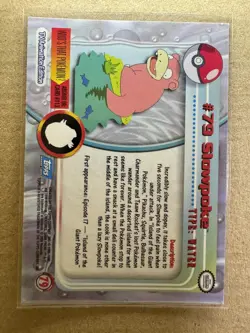 2000 Pokemon Topps Series 2 - Blue Logo - Silver Foil - Slowpoke #79 - NM/LP - Image 2