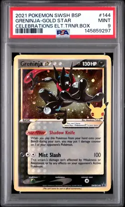 2021 Pokemon Sword & Shield Black Star Promos 144 Greninja PSA 9 145859297 - Image 1