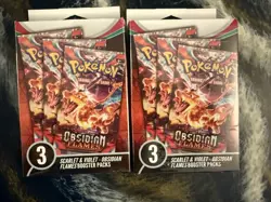 Pokemon Scarlet & Violet Obsidian Flames Booster Packs 3 Charizard English x 2 - Image 1