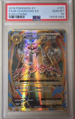 Pokemon 2016 Evolutions M Charizard EX Full Art Holo Ultra Rare PSA 10 101/108 - Image 1