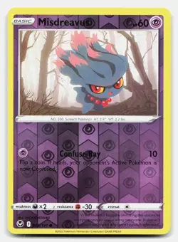 Misdreavus 063/195 Common Silver Tempest Pokemon Reverse Holo Near Mint - Image 1