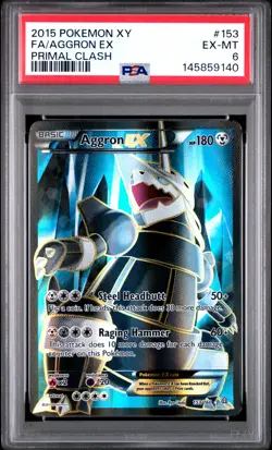 2015 Pokemon XY Primal Clash 153 Aggron Ex PSA 6 145859140 - Image 1