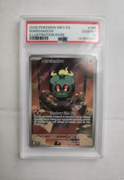 Pokemon Marshadow TCG Illustration Rare 146/132 Mega Evolution PSA 10 GEM MT - Image 1