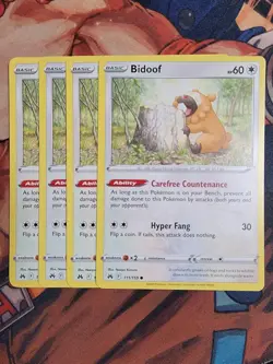 4x Bidoof 111/159 x4 - Crown Zenith - Pokemon TCG - Playset - Image 1
