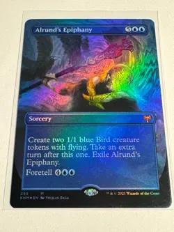 Alrund's Epiphany (Borderless) Kaldheim Foil NM Magic the Gathering MTG - Image 1