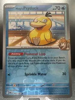 Misty's Psyduck 045/182 Destined Rivals Pokemon Reverse Holo Near Mint - Image 1