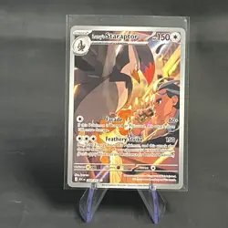 Pokemon TCG Larry's Staraptor Full Art Rare Scarlet & Violet 249/217 English 20… - Image 1