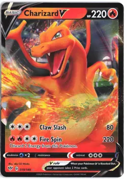 Charizard V 019/189 Holo V Rare Darkness Ablaze Pokemon NM - Image 1