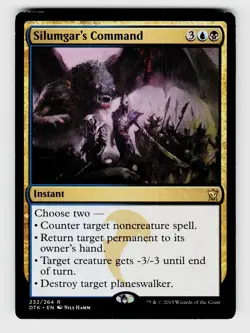 MTG, Dragons of Tarkir, Silumgar's Command, Normal, No.232, R Instant - Image 1