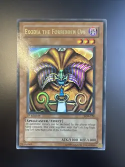 Yugioh Exodia the Forbidden One LOB-124 1st Edition Ultra Rare Glossy USA LP - Image 1
