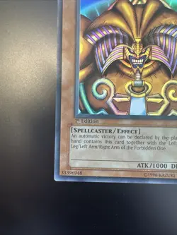 Yugioh Exodia the Forbidden One LOB-124 1st Edition Ultra Rare Glossy USA LP - Image 4