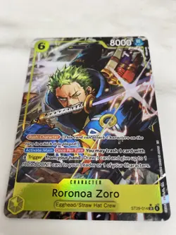 One Piece Roronoa Zoro ST29-014 SR Full Art Starter Deck 29 Egghead - Image 3