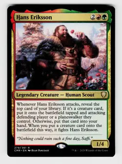 MTG, Commander Legends, Hans Eriksson, Normal, No.279, R Legendary Creature - Hu - Image 1