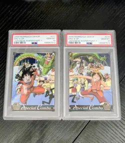 PSA 10 Sequential Morinaga Dragon Ball x One Piece 40th Jump Wafer Goku Luffy 🔥 - Image 1
