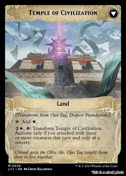 MTG Ojer Taq, Deepest Foundation 26 The Lost Caverns of Ixalan NM Magic - Image 2