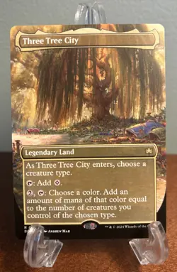 Three Tree City Borderless Regular MTG Bloomburrow Rare 0337 NM - Image 1