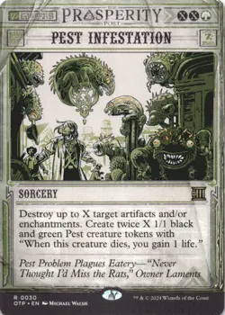 MTG Pest Infestation Normal NM Outlaws of Thunder Junction: Breaking News Magic - Image 1