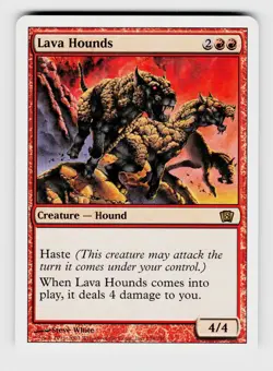 MTG, 8th Edition, Lava Hounds, Normal, No.198, R Creature - Hound - Image 1