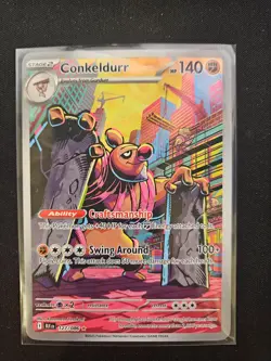 1x Conkeldurr - 127/086 - Illustration Rare NM-Mint Pokemon SV10.5a - Black Bolt - Image 1