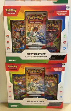 Lot 2 Pokemon First Partner Illustration Collection Series 1 Box Sealed - Image 1