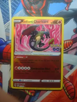 Pokemon Radiant Charizard Pokemon Go Stamp 011/078 Radiant Holo NM/M - Image 3
