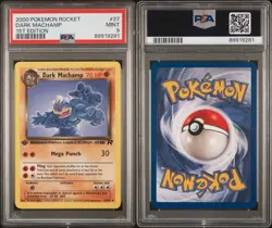 2000 Pokemon Rocket - Dark Machamp 1st Edition 27/82 PSA 9 - Image 3