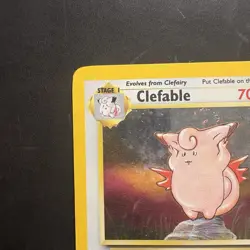 Pokemon Vintage Holo Clefable 005/130 Base Set 2 Wotc 2000 Swirl - Image 2