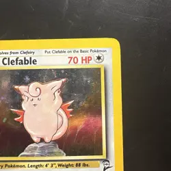 Pokemon Vintage Holo Clefable 005/130 Base Set 2 Wotc 2000 Swirl - Image 3