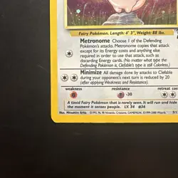 Pokemon Vintage Holo Clefable 005/130 Base Set 2 Wotc 2000 Swirl - Image 4