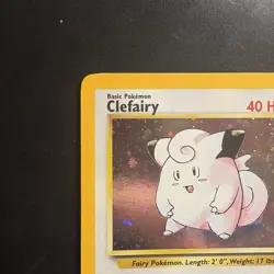 Pokemon Vintage Holo Clefairy 006/130 Base Set 2 Wotc 2000 Swirl - Image 2