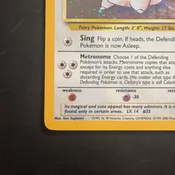 Pokemon Vintage Holo Clefairy 006/130 Base Set 2 Wotc 2000 Swirl - Image 5
