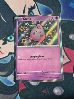 Cleffa 150/091 Shiny Rare Paldean Fates Pokemon Near Mint - Image 1