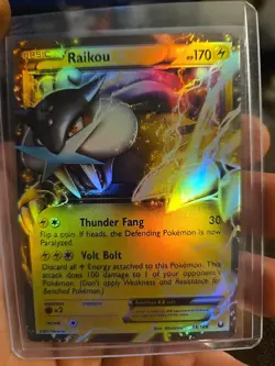 Pokemon TCG Raikou EX 38/108 Dark Explorers Ultra Rare Holo Card - Image 1