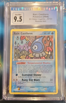 Pokemon TCG Rain Castform EX Hidden Legends #23/101 Reverse Holo CGC 9.5 2004 - Image 1