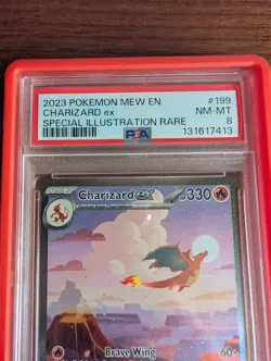 2023 Pokemon 151 Charizard ex SIR Special Illustration Rare 199/165 EN PSA 8 - Image 2