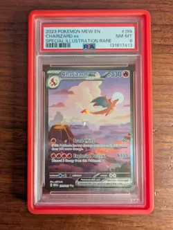 2023 Pokemon 151 Charizard ex SIR Special Illustration Rare 199/165 EN PSA 8 - Image 5