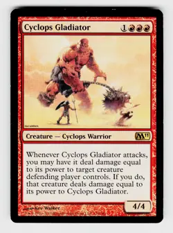 MTG, Magic 2011 (M11), Cyclops Gladiator, Normal, No.131, R Creature - Cyclops W - Image 1