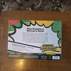 Pokemon Ascended Heroes Mega Meganium ex Box 4 Packs Lenticular Promo SEALED NEW - Image 2