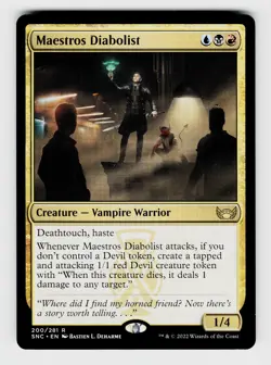 MTG, Promo Pack: Streets of New Capenna, Maestros Diabolist, Normal, No.200, R C - Image 1
