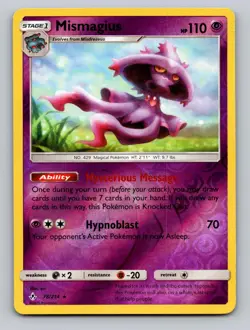 Mismagius 78/214 Rare Unbroken Bonds Pokemon Reverse Holo VLP - Image 1
