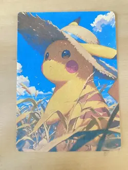 Anime ART STYLE Pikachu Fan Full Art Pokemon Custom Card/perfect bookmark - Image 1