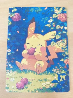 Anime ART STYLE Pikachu Fan Full Art Pokemon Custom Card/perfect bookmark - Image 1